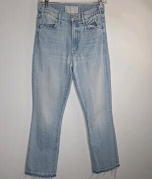 Mother The Hustler Ankle Jeans I Confess Light Blue High Rise 26